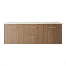 Hamilton 1500mm Wall Hung Double Vanity with Solid Surface Countertop